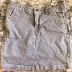 H&M “L.O.G.G” pinstripe mini skirt